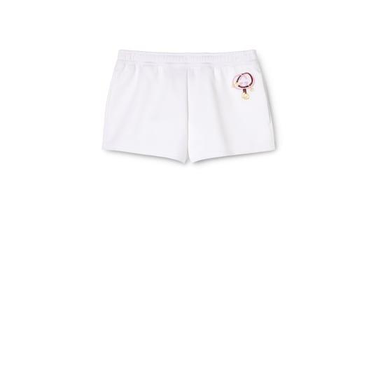 Cotton jersey shorts with embroidery by undefined