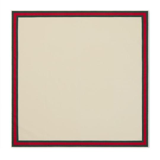 Cotton silk pocket square with Web by GUCCI