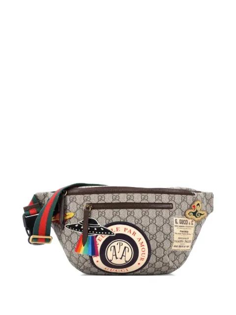 Courrier Zip GG Coated Canvas with Applique belt bag by GUCCI Courrier Zip GG Coated Canvas with Applique belt bag by GUCCI