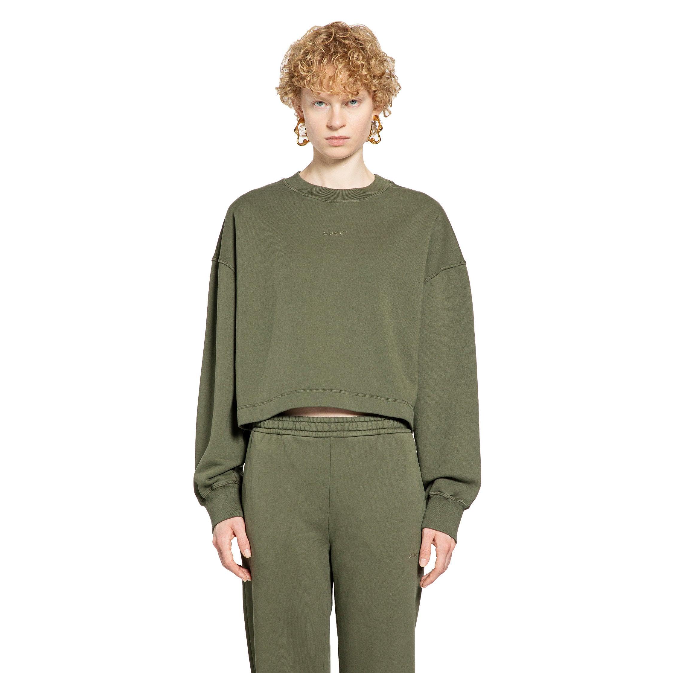Cropped Sweatshirt In Cotton by GUCCI