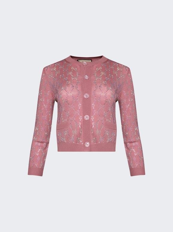 Crystal Cardigan Powder Rose  | The Webster by GUCCI