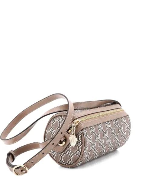 Cylindrical GG Shadow Coated Canvas Mini shoulder bag by GUCCI Cylindrical GG Shadow Coated Canvas Mini shoulder bag by GUCCI