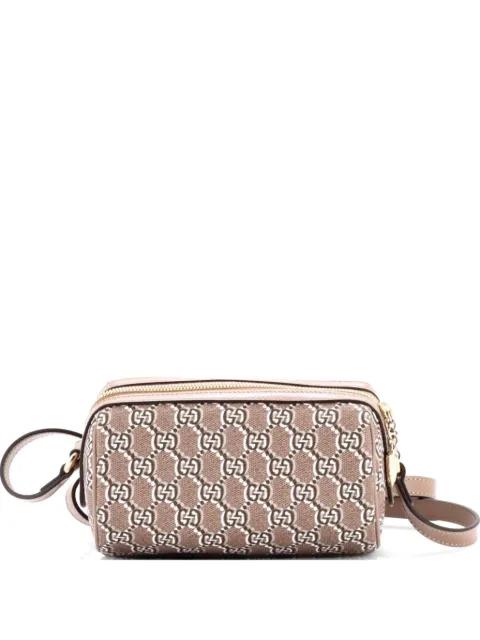 Cylindrical GG Shadow Coated Canvas Mini shoulder bag by GUCCI 