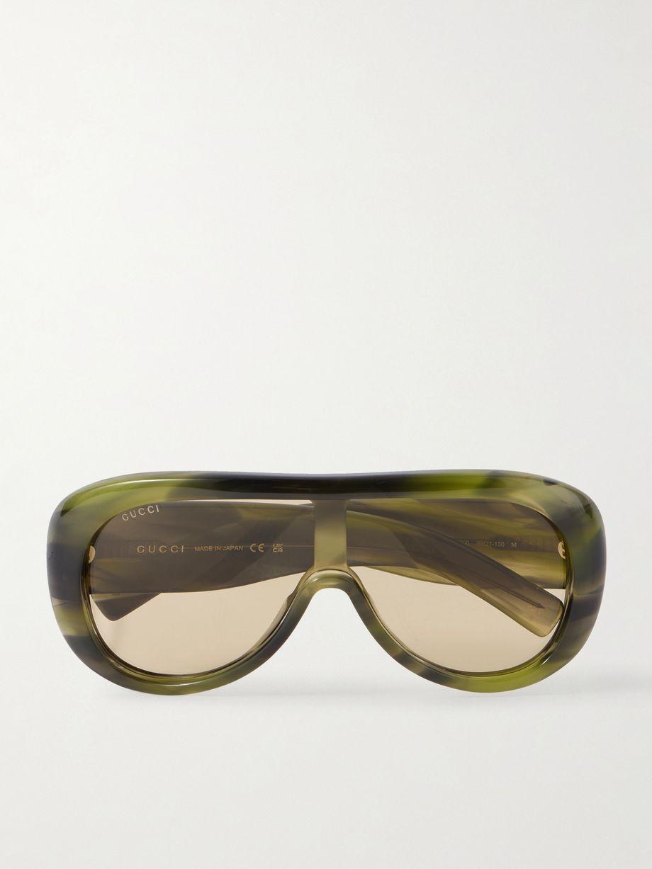 D-frame tortoiseshell acetate sunglasses by GUCCI