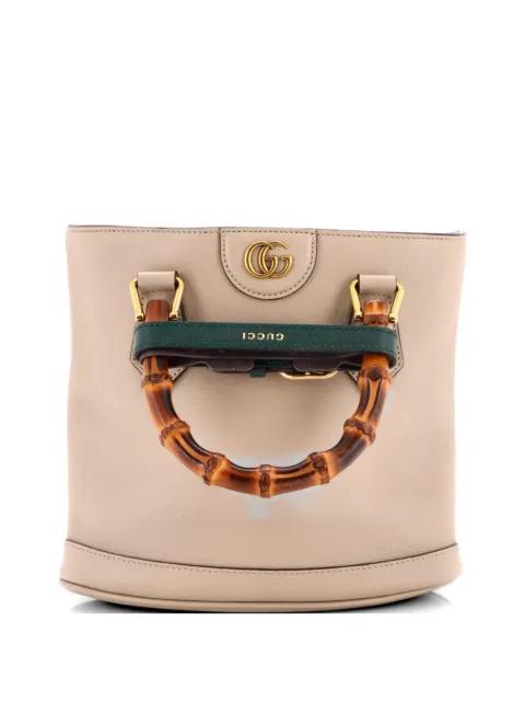 Diana Bamboo Handle Round Leather Small tote bag by GUCCI 