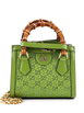Diana NM Bamboo Handle Crystal Embellished GG Canvas Mini tote bag by GUCCI 
