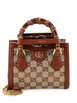 Diana NM Bamboo Handle Crystal Embellished GG Canvas Mini tote bag by GUCCI 