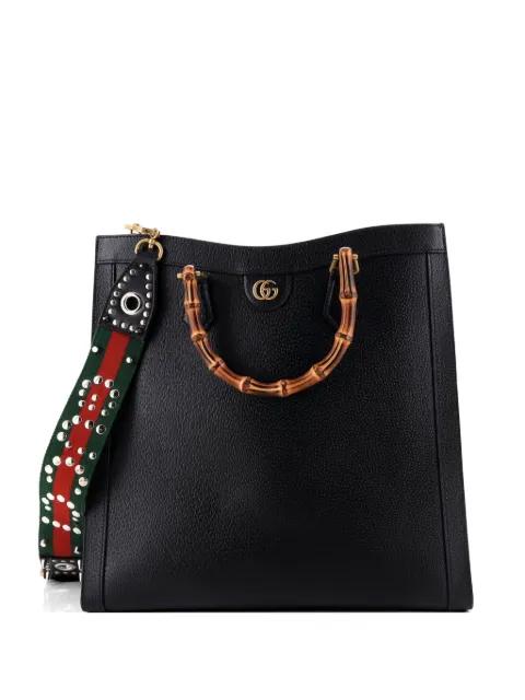 Diana NM Bamboo Handle Leather Large tote bag by GUCCI 