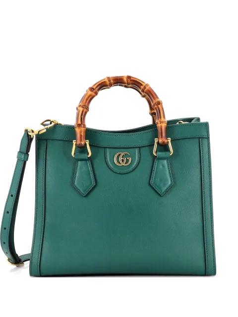 Diana NM Bamboo Handle Leather Small tote bag by GUCCI 