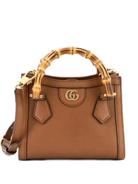 Diana NM Bamboo Handle Tote Leather Mini crossbody bag by GUCCI 