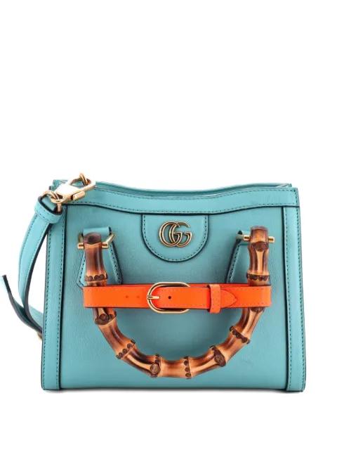 Diana NM Bamboo Handle Tote Leather Mini crossbody bag by GUCCI Diana NM Bamboo Handle Tote Leather Mini crossbody bag by GUCCI
