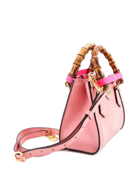 Diana NM Bamboo Handle Tote Leather Mini crossbody bag by GUCCI 