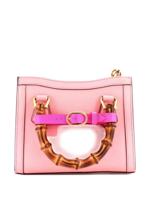 Diana NM Bamboo Handle Tote Leather Mini crossbody bag by GUCCI Diana NM Bamboo Handle Tote Leather Mini crossbody bag by GUCCI