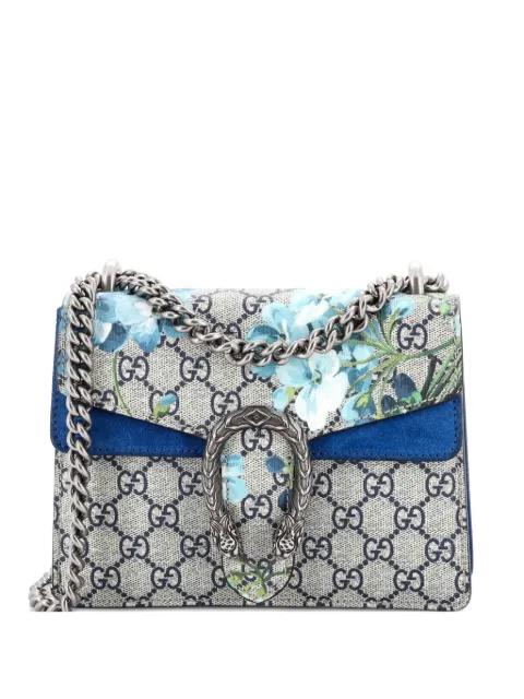Dionysus Bag Blooms Print GG Coated Canvas Mini shoulder bag by GUCCI Dionysus Bag Blooms Print GG Coated Canvas Mini shoulder bag by GUCCI