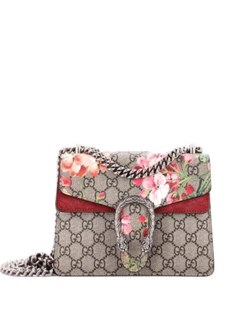 Dionysus Bag Blooms Print GG Coated Canvas Mini shoulder bag by GUCCI Dionysus Bag Blooms Print GG Coated Canvas Mini shoulder bag by GUCCI