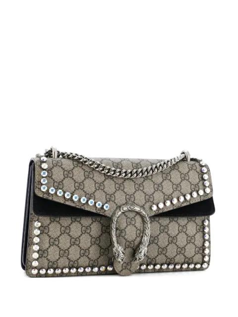 Dionysus Bag Crystal Embellished GG Coated Canvas Medium shoulder bag by GUCCI Dionysus Bag Crystal Embellished GG Coated Canvas Medium shoulder bag by GUCCI