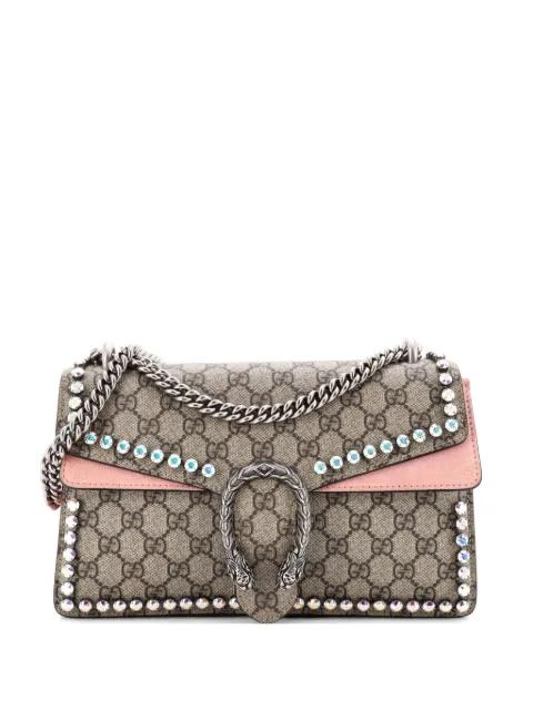 Dionysus Bag Crystal Embellished GG Coated Canvas Small shoulder bag by GUCCI 
