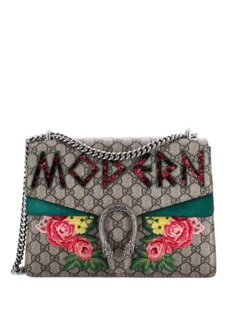Dionysus Bag Embroidered GG Coated Canvas Medium shoulder bag by GUCCI 