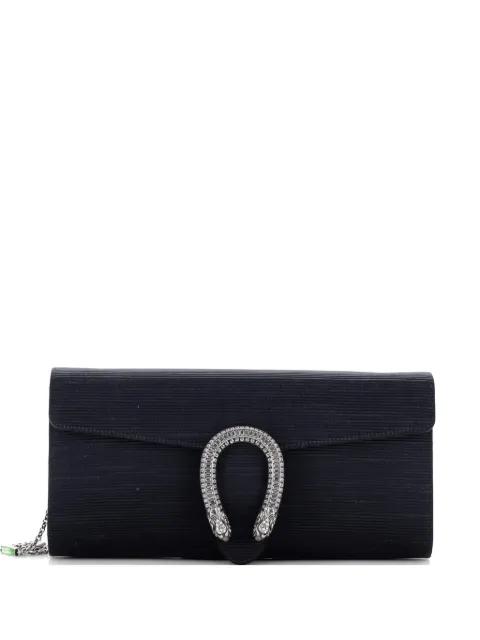 Dionysus Chain Clutch Ribbed Satin with Crystals Long shoulder bag by GUCCI 