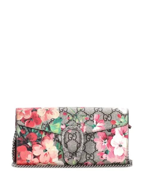 Dionysus Chain Wallet Blooms Print GG Coated Canvas Long clutch bag by GUCCI 