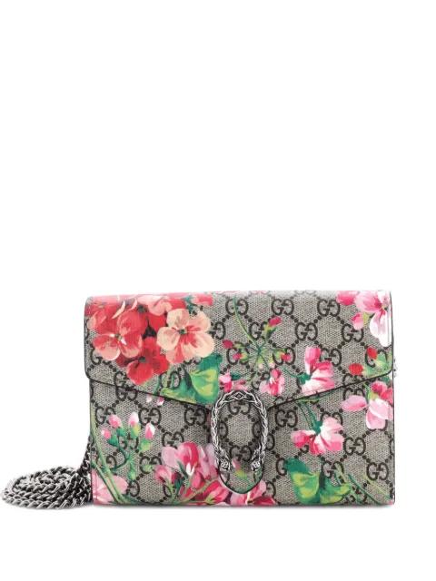 Dionysus Chain Wallet Blooms Print GG Coated Canvas Small crossbody bag by GUCCI 