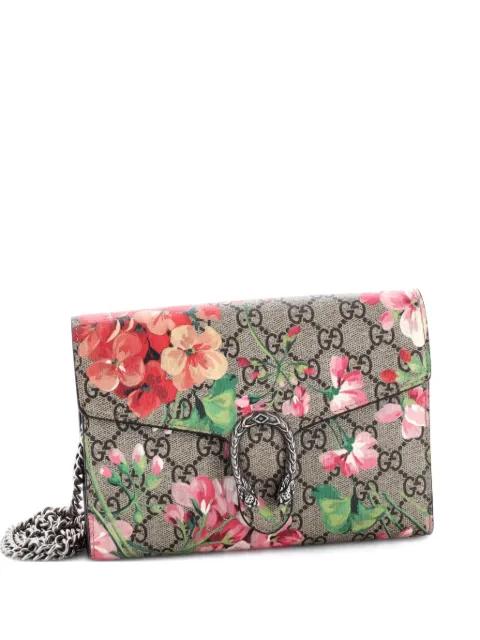 Dionysus Chain Wallet Blooms Print GG Coated Canvas Small crossbody bag by GUCCI 