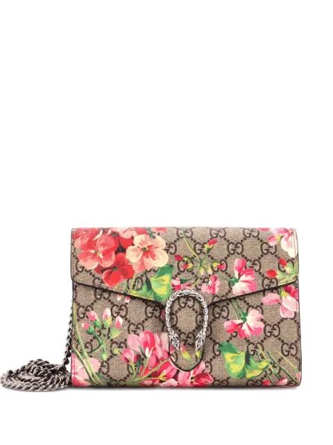 Dionysus Chain Wallet Blooms Print GG Coated Canvas Small crossbody bag by GUCCI Dionysus Chain Wallet Blooms Print GG Coated Canvas Small crossbody bag by GUCCI