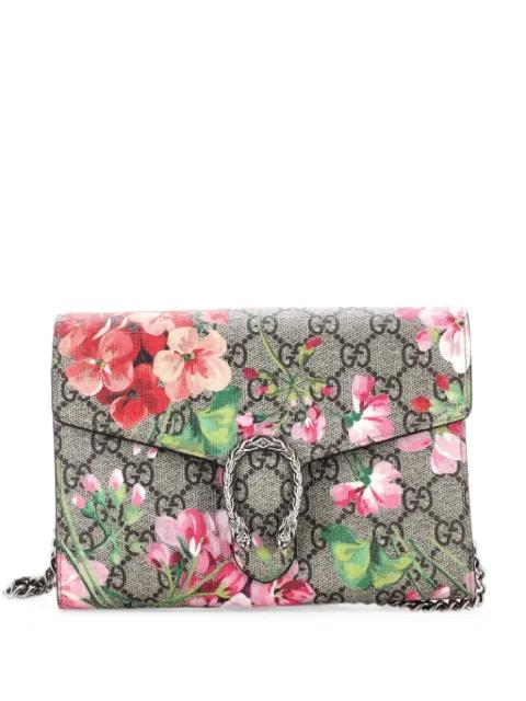 Dionysus Chain Wallet Blooms Print GG Coated Canvas Small crossbody bag by GUCCI 