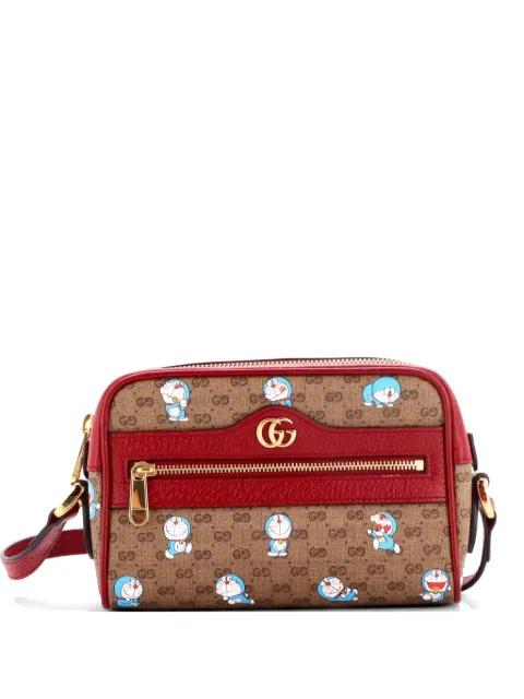Doraemon Printed Mini GG Coated Canvas Mini crossbody bag by GUCCI 