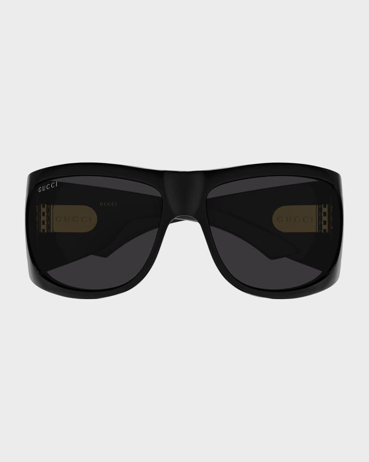 Double G 66mm Square Sunglasses by GUCCI