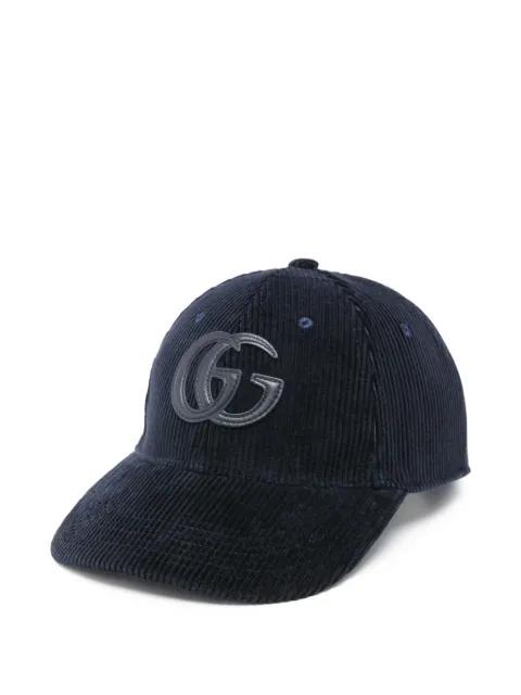 Double G corduroy cap by GUCCI