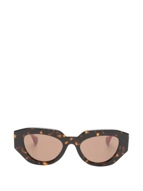 Double G geometric-frame sunglasses by GUCCI
