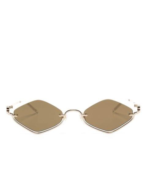 Double G geometric-frame sunglasses by GUCCI