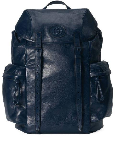 Double-G leather backpack by GUCCI