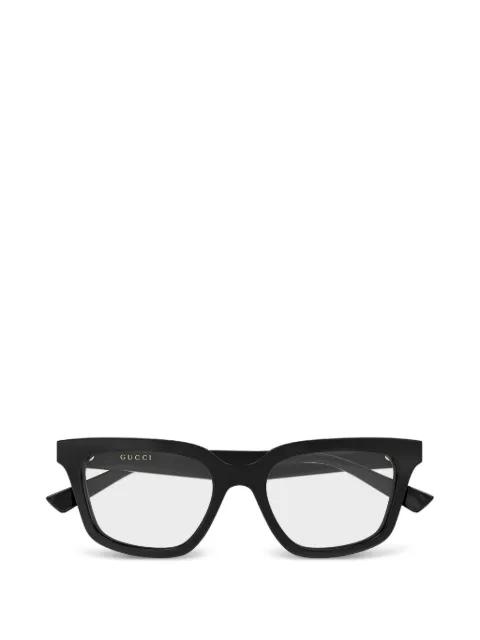 Double G square-frame glasses by GUCCI