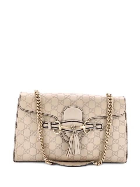 Emily Chain Flap Bag Guccissima Leather Medium shoulder bag by GUCCI Emily Chain Flap Bag Guccissima Leather Medium shoulder bag by GUCCI