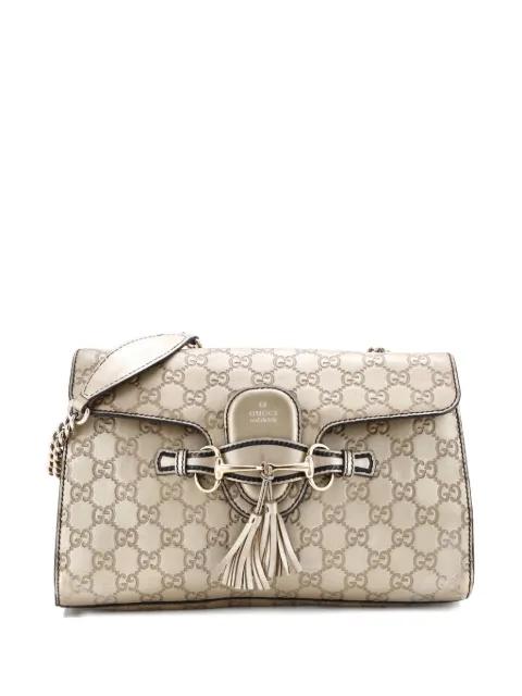 Emily Chain Flap Bag Guccissima Leather Medium shoulder bag by GUCCI Emily Chain Flap Bag Guccissima Leather Medium shoulder bag by GUCCI