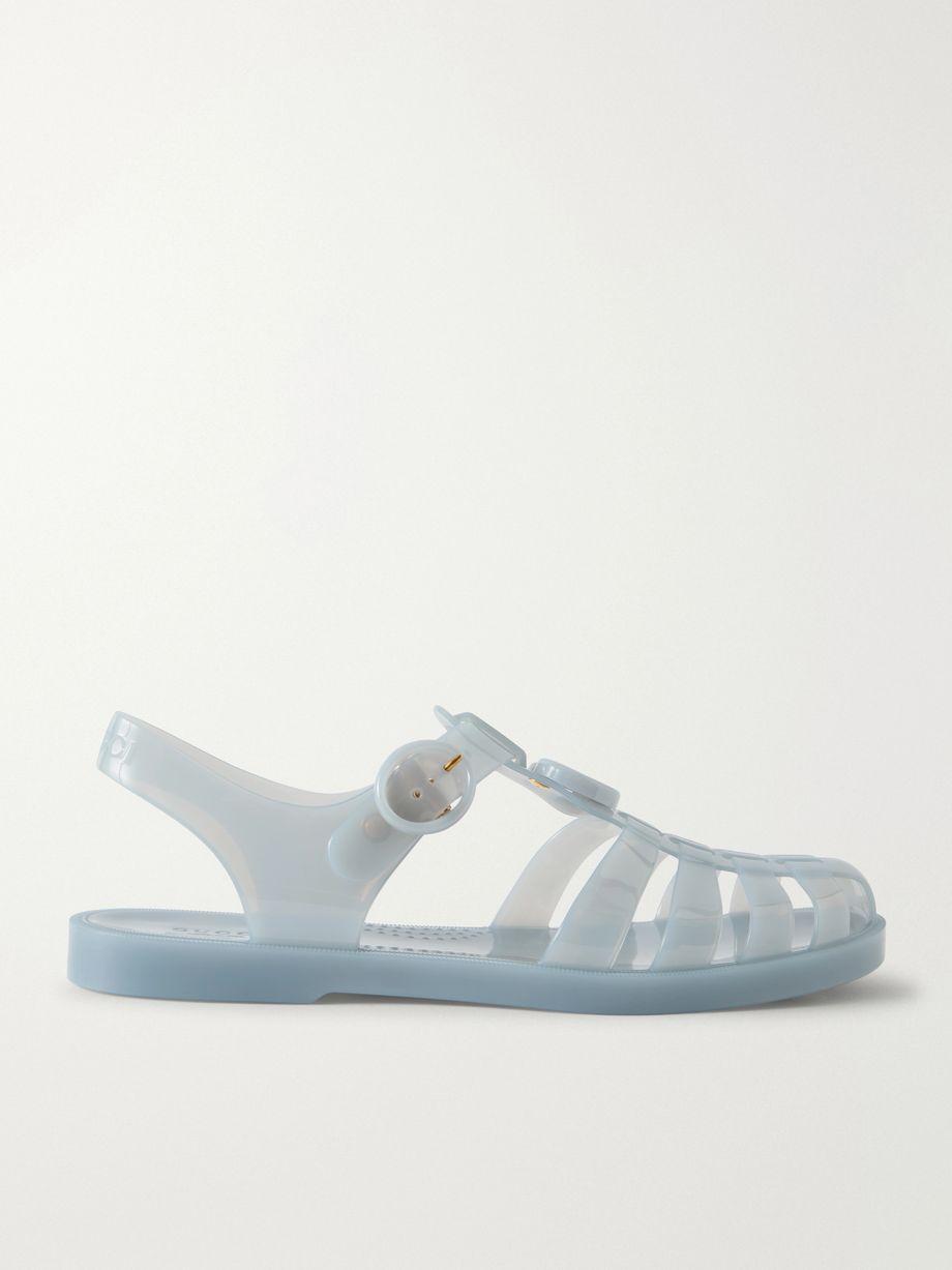 Fisherman embellished rubber sandals by GUCCI