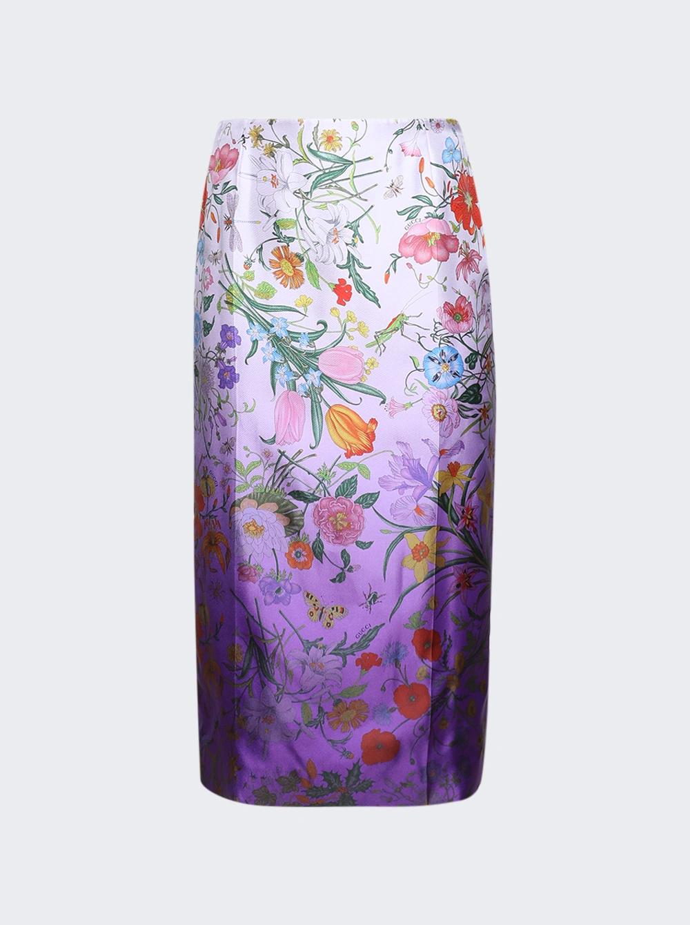 Flora Midi Skirt Lilac And Purple  | The Webster by GUCCI