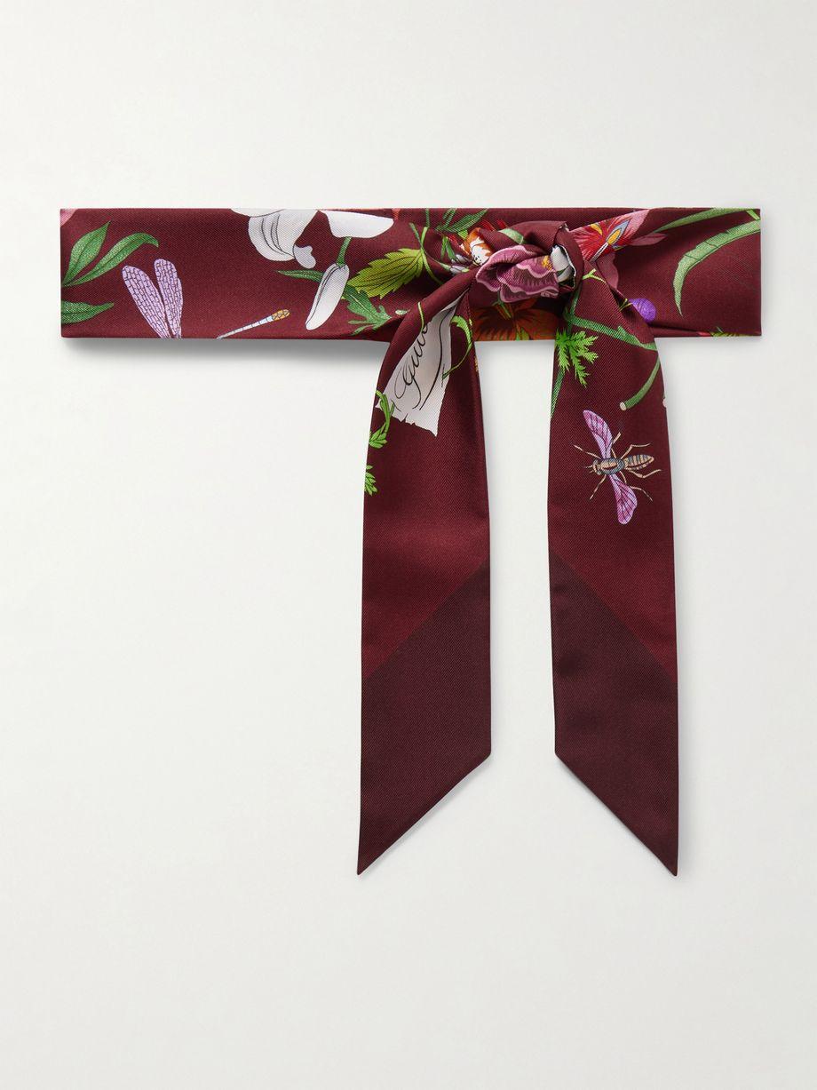 Flora printed silk-twill scarf by GUCCI