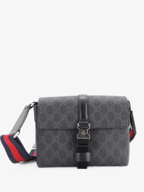 Front Buckle Web Messenger Bag GG Coated Canvas Mini crossbody bag by GUCCI 
