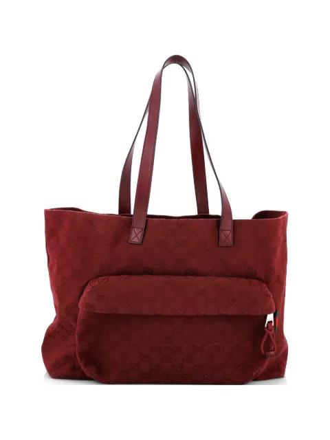 Front Pocket Debossed Logo GG Canvas Large tote bag by GUCCI 