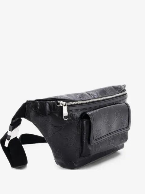 Front Pocket GG Embossed Perforated Leather belt bag by GUCCI 