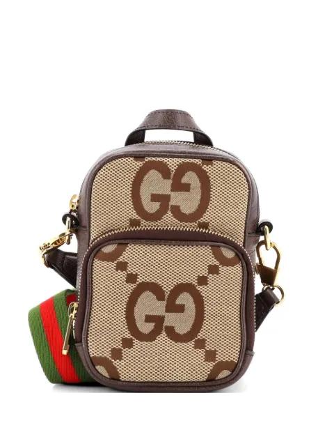 Front Pocket Web Jumbo GG Canva Mini crossbody bag by GUCCI 