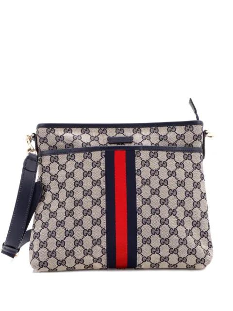Front Pocket Web Messenger GG Canvas Small crossbody bag by GUCCI 