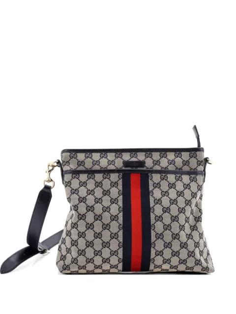 Front Pocket Web Messenger GG Canvas Small crossbody bag by GUCCI 