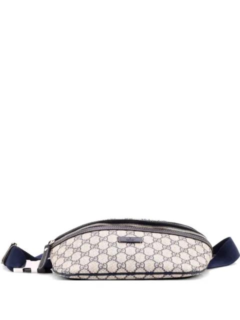 GG Coated Canvas with Leather Small belt bag by GUCCI GG Coated Canvas with Leather Small belt bag by GUCCI
