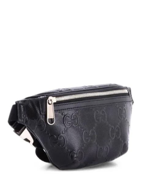 GG Embossed Perforated Leather Small belt bag by GUCCI 