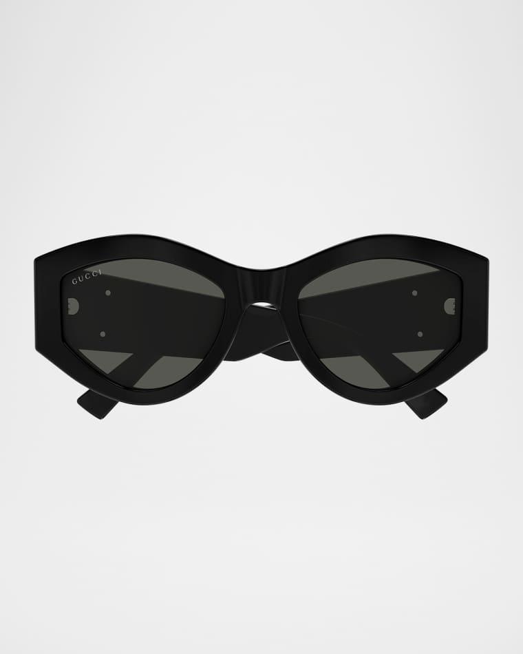GG Extruded 53mm  Acetate Geometric Sunglasses by GUCCI
