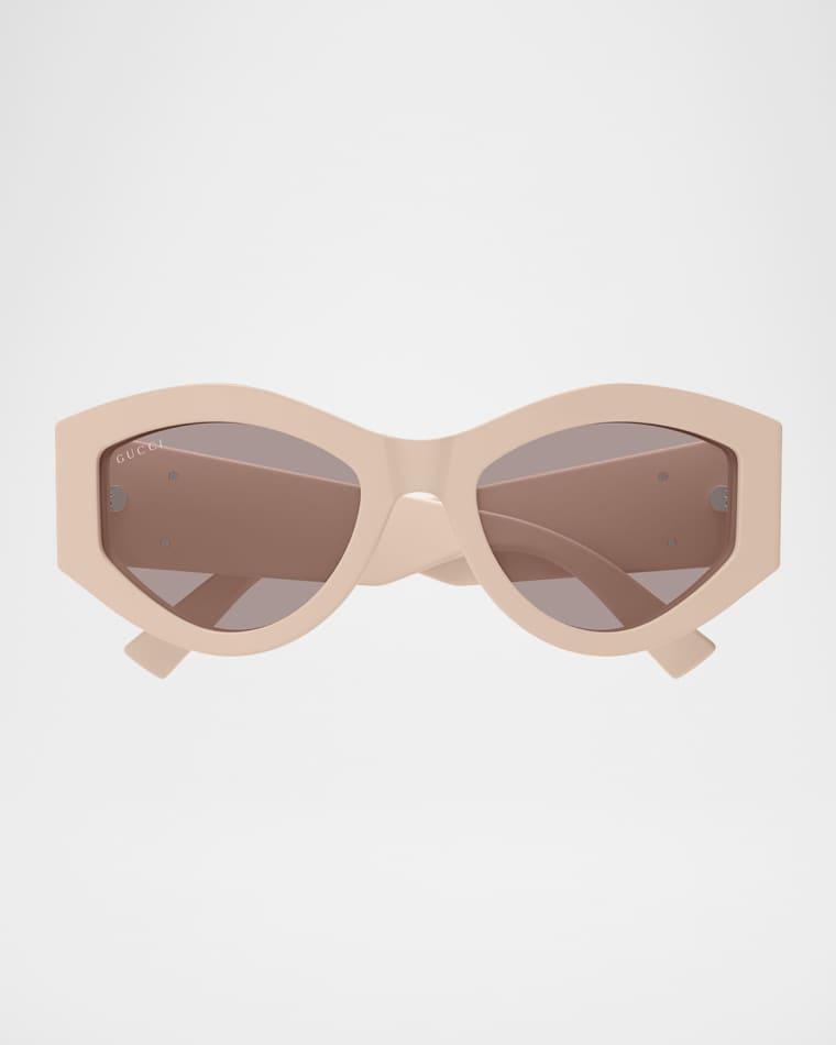 GG Extruded 53mm Acetate Geometric Sunglasses by GUCCI